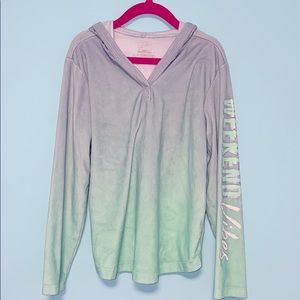 Justice ombré green Hoodie size 6/7